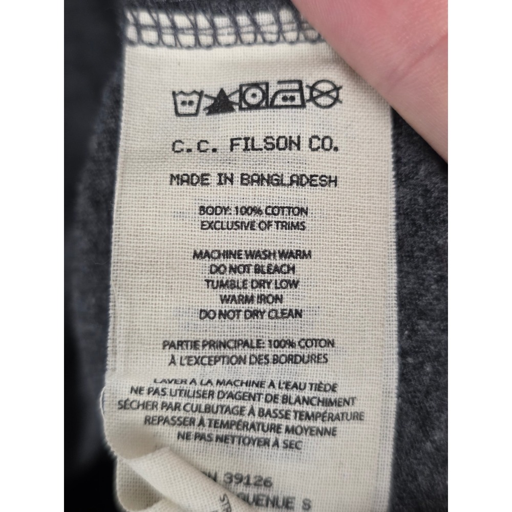 Filson Unfailing Goods Mens Long Sleeve Graphic T-Shirt Grey Fishing Size M - Picture 6 of 8